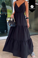 Vestidos para mujer Limonni Mailia LI3980 Maxidress negro