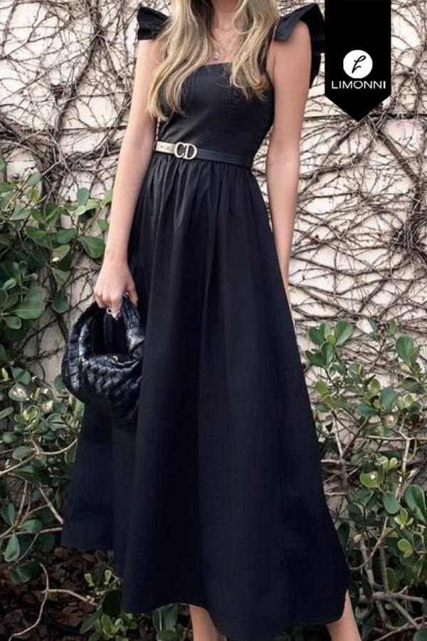 Vestidos para mujer Limonni Mailia LI4012 Maxidress negro