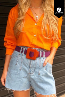 Blusas para mujer Limonni Mailia LI4015 Camiseras naranja