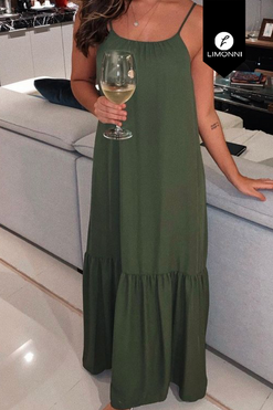 Bridal Limonni Mailia LI4026 Maxidress verde militar