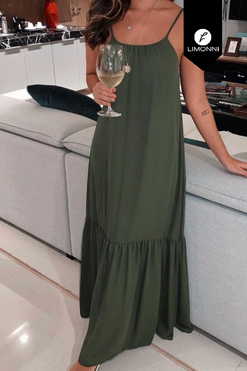 Bridal Limonni Mailia LI4026 Maxidress verde militar