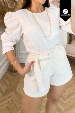 Blusas para mujer Limonni Mailia LI4031 Casuales blanco