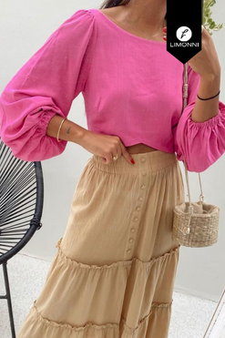 Blusas para mujer Limonni Mailia LI4033 Casuales rosado