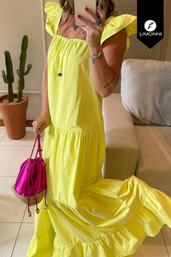 Vestidos para mujer Limonni Mailia LI4039 Maxidress amarillo