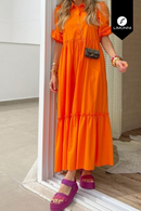 Vestidos para mujer Limonni Mailia LI4046 Maxidress naranja