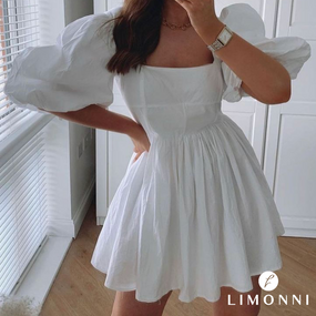 Vestidos para mujer Limonni Mailia LI4059 Cortos Casuales blanco