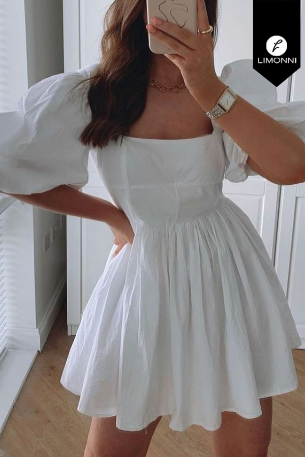 Vestidos para mujer Limonni Mailia LI4059 Cortos Casuales blanco
