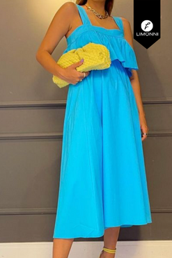 Vestidos para mujer Limonni Mailia LI4067 Maxidress azul cielo
