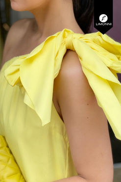 Vestidos para mujer Limonni Mailia LI4068 Maxidress amarillo pastel