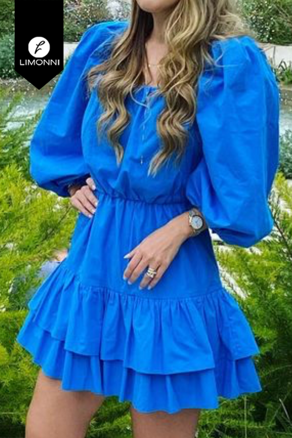 Vestidos para mujer Limonni Mailia LI4084 Cortos Casuales azul rey