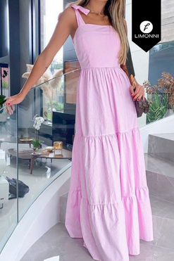 Vestidos para mujer Limonni Mailia LI4088 Maxidress rosa