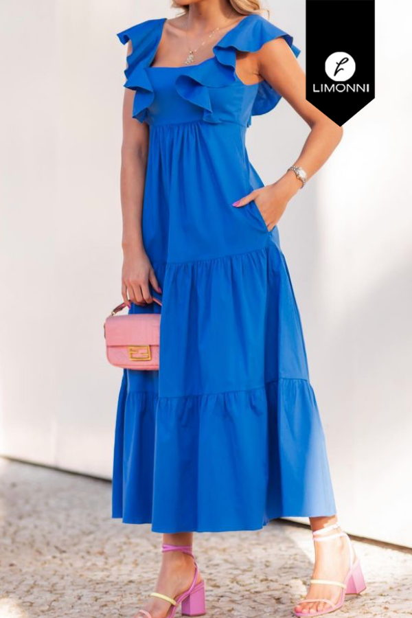 Vestidos para mujer Limonni Mailia LI4099 Maxidress azul rey