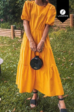 Vestidos para mujer Limonni Mailia LI4109 Maxidress mostaza