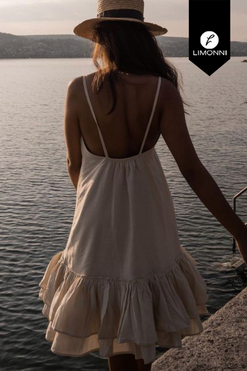 Vestidos para mujer Limonni Mailia LI4111 Cortos Casuales avena