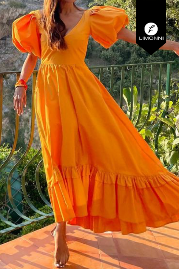 Vestidos para mujer Limonni Mailia LI4117 Maxidress naranja