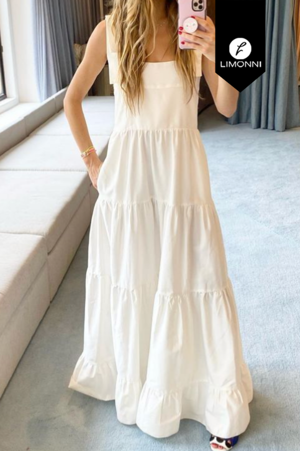 Vestidos para mujer Limonni Mailia LI4122 Maxidress blanco