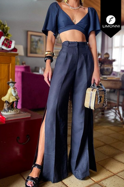 Bridal Limonni Mailia LI4134 Set pantalon negro