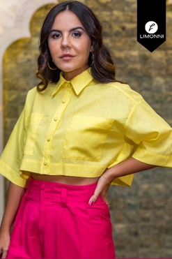 Blusas para mujer Limonni Mailia LI4136 Camiseras amarillo