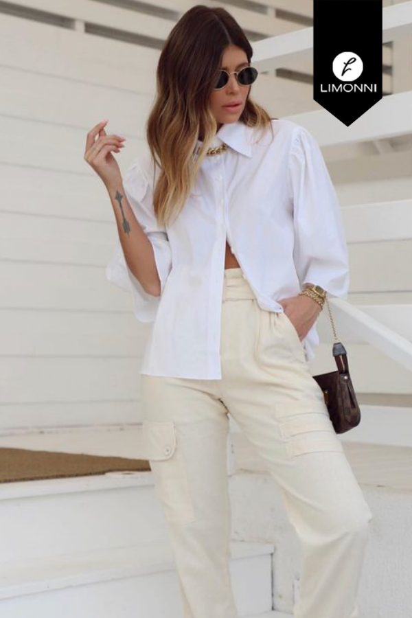 Blusas para mujer Limonni Mailia LI4139 Camiseras blanco