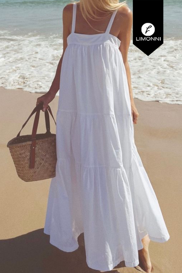 Vestidos para mujer Limonni Mailia LI4142 Maxidress blanco