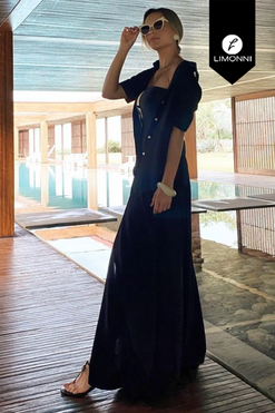 Vestidos para mujer Limonni Mailia LI4143 Maxidress negro