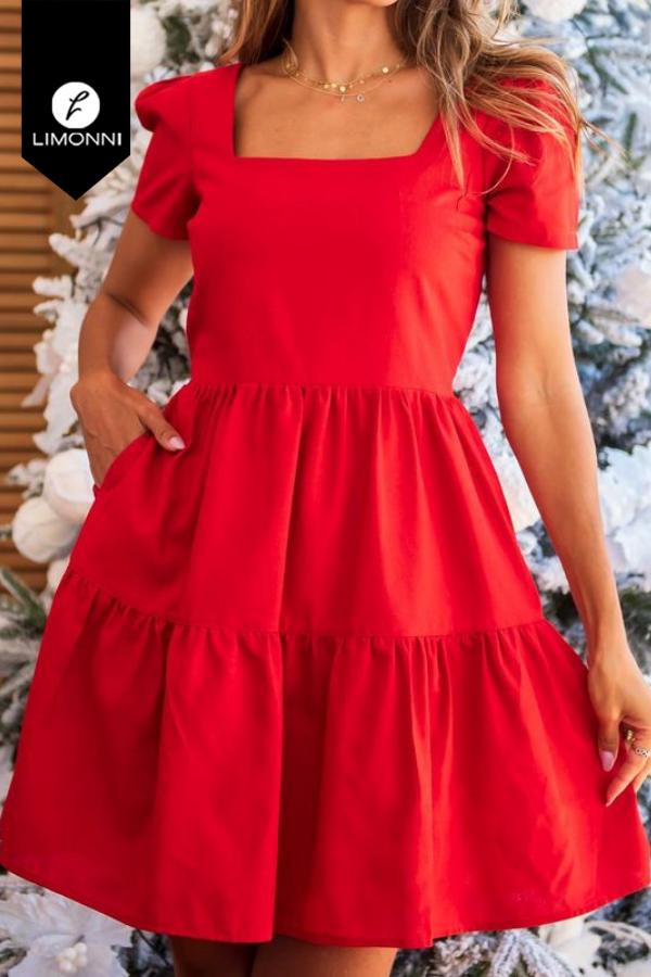 Vestidos para mujer Limonni Mailia LI4233 Cortos Casuales rojo