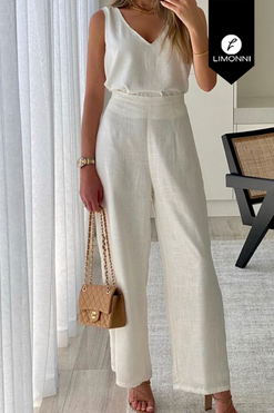 Sets Limonni Mailia LI4244 Set pantalon blanco