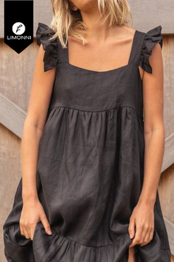 Vestidos para mujer Limonni Mailia LI4248 Cortos Casuales negro