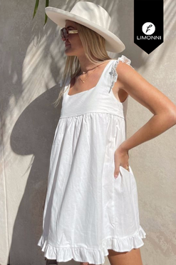 Vestidos para mujer Limonni Mailia LI4249 Cortos Casuales blanco