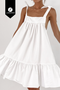 Vestidos para mujer Limonni Mailia LI4251 Cortos Casuales blanco