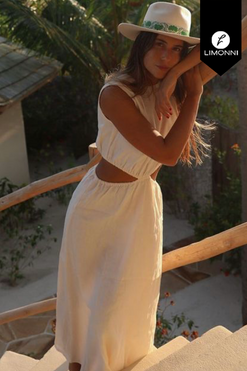 Vestidos para mujer Limonni Mailia LI4255 Maxidress avena