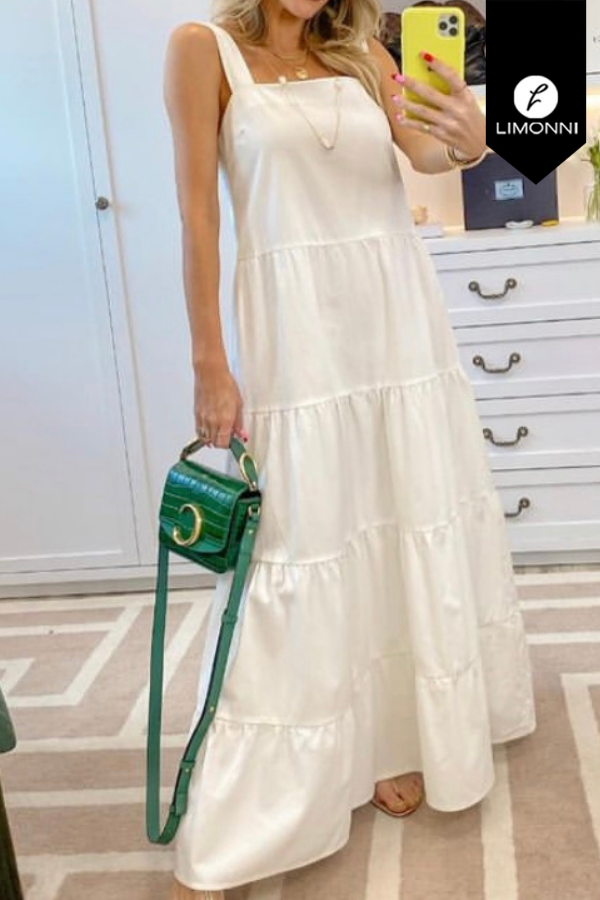 Vestidos para mujer Limonni Mailia LI4256 Maxidress blanco
