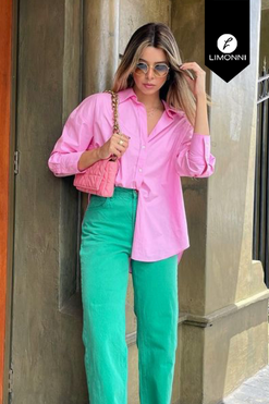 Blusas para mujer Limonni Mailia LI4260 Camiseras rosado
