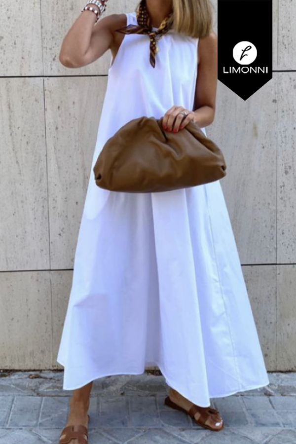 Vestidos para mujer Limonni Mailia LI4295 Maxidress blanco