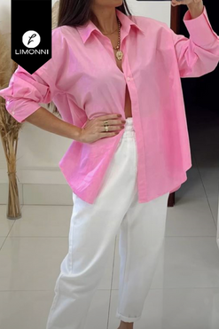 Blusas para mujer Limonni Mailia LI4299 Camiseras rosado