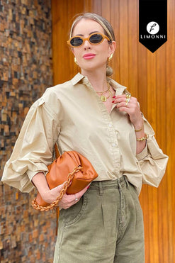 Blusas para mujer Limonni Mailia LI4307 Camiseras beige