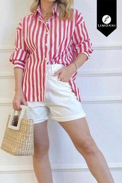 Blusas para mujer Limonni Mailia LI4317 Camiseras rojo
