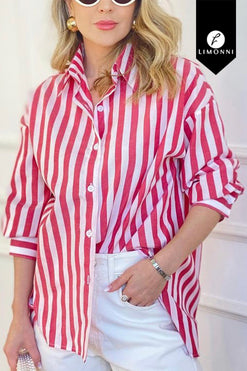 Blusas para mujer Limonni Mailia LI4317 Camiseras rojo