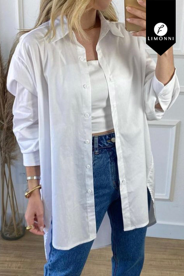 Blusas para mujer Limonni Mailia LI4318 Camiseras blanco
