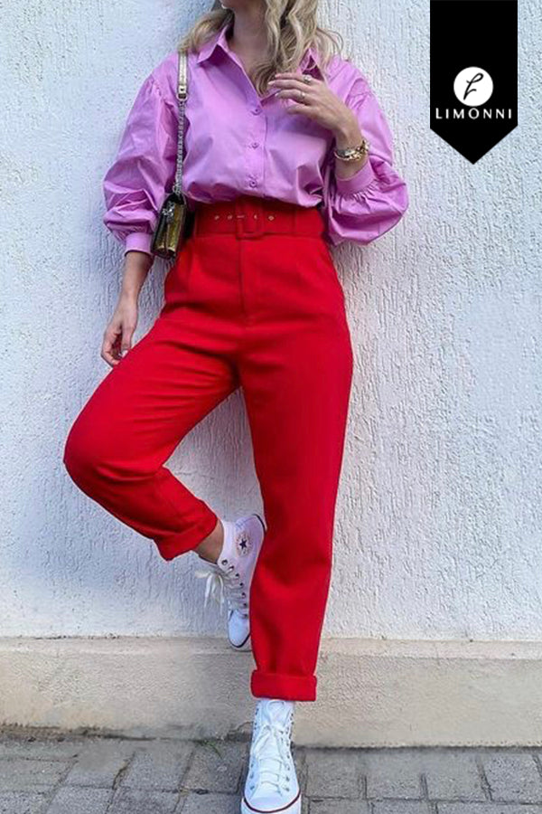 Blusas para mujer Limonni Mailia LI4323 Camiseras rosado
