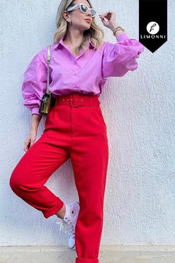 Blusas para mujer Limonni Mailia LI4323 Camiseras rosado