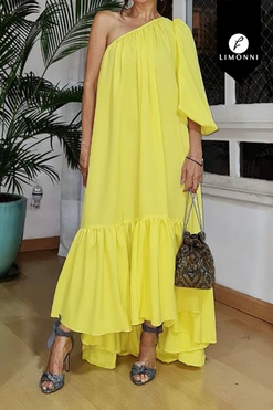 Bridal Limonni Mailia LI4355 Maxidress amarillo