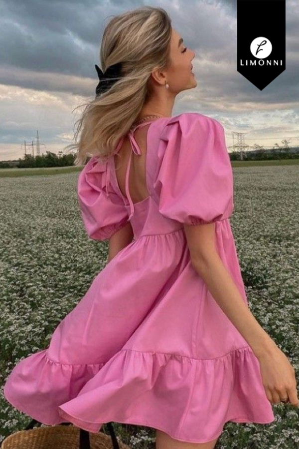 Vestidos para mujer Limonni Mailia LI4361 Cortos Casuales rosa