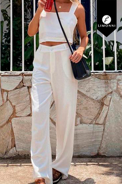 Sets Limonni Mailia LI4363 Set pantalon blanco