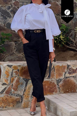Blusas para mujer Limonni Mailia LI4374 Casuales blanco