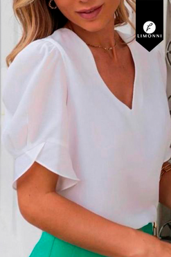 Blusas para mujer Limonni Mailia LI4394 Casuales blanco