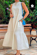 Vestidos para mujer Limonni Mailia LI4410 Maxidress blanco