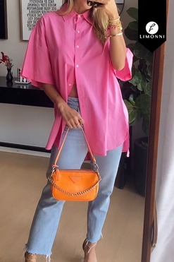 Blusas para mujer Limonni Mailia LI4414 Camiseras rosado