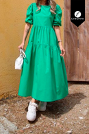 Vestidos para mujer Limonni Mailia LI4420 Maxidress verde
