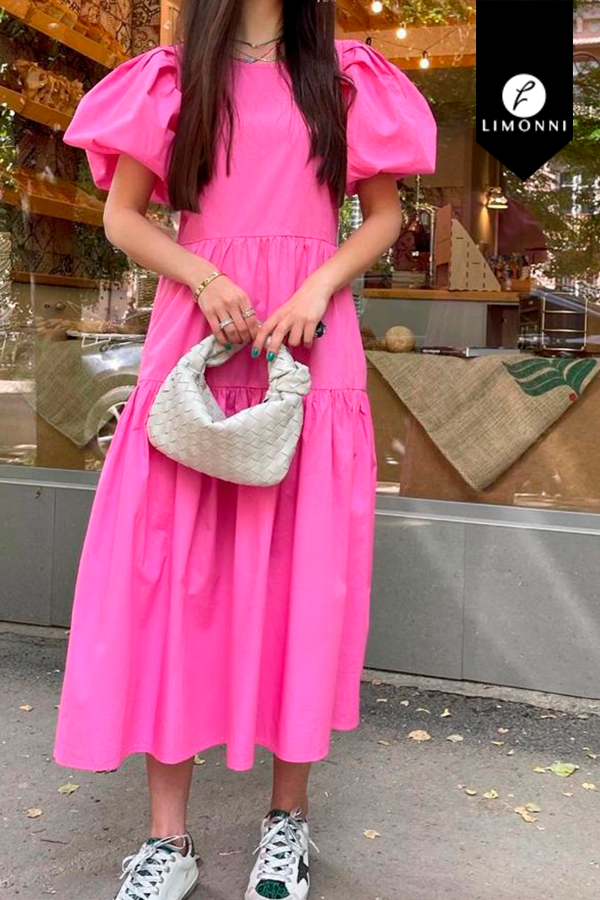 Vestidos para mujer Limonni Mailia LI4422 Maxidress fuscia
